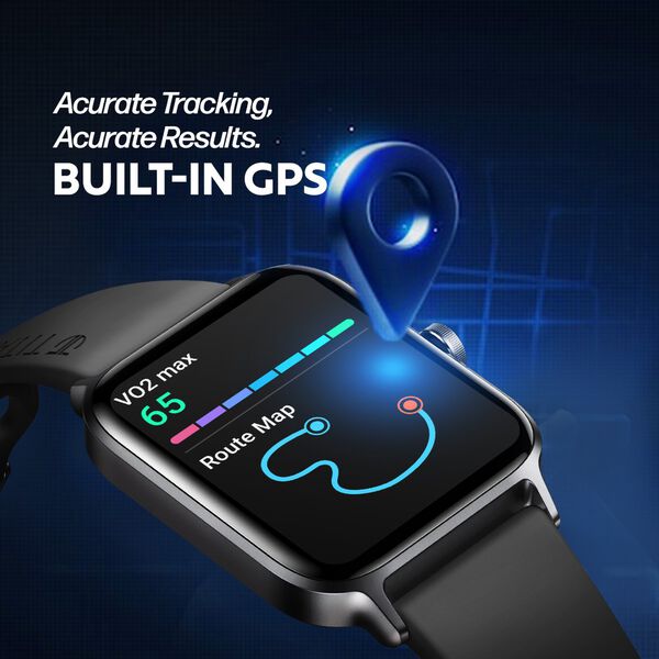 Titan Traveller with 4.52 cm AMOLED Display, BT Calling, India's First FitVerse Smartwatch with Blue Leather Strap - image number 3