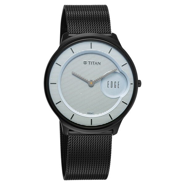 Titan Edge Murals Quartz Analog Grey Dial Stainless Steel Strap Watch For Men - image number 1