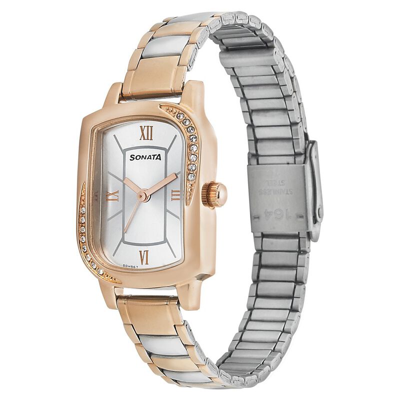 Sonata Blush Silver Dial Women Watch With Stainless Steel Strap - image number 1