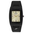 SF Quartz Analog Silver Dial Plastic Strap Watch for Men