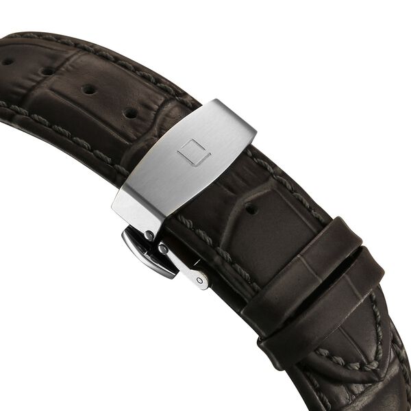 Xylys Automatic Analog White Dial Grey Leather Strap Watch For Men - image number 4