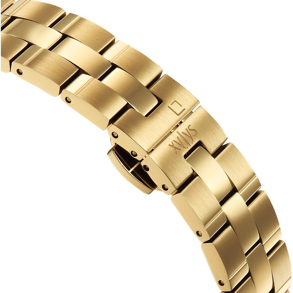Buy Online Xylys Swiss Quartz Green Dial Golden Stainless Steel