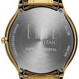 Titan Edge Gleam Quartz Analog Champagne Dial Golden Stainless Steel Strap Watch For Men - image number 3