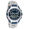Fastrack Quartz Analog Digital Grey Dial Metal Strap Watch for Guys