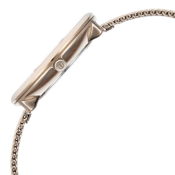 Titan Slimline Quartz Analog Pink Dial Rose Gold Stainless Steel Strap Watch for Women - image number 3