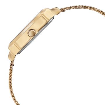Sonata Modern Edit Quartz Analog Black Dial Rose Gold Stainless Steel Strap Watch For Women