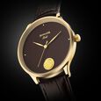 Sonata Gold Quartz Analog Regal Maroon With Gold Coin Dial Brown Leather Strap Watch For Men - image number 1