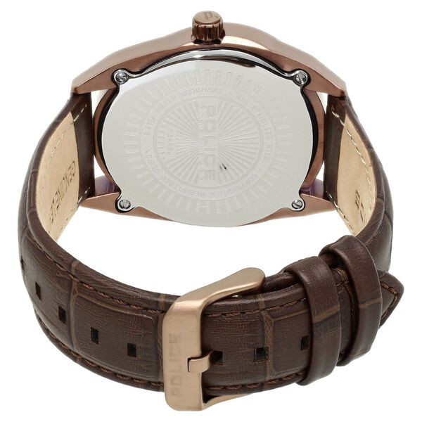 Police Quartz Multifunction Black Dial Leather Strap Watch for Men - image number 4