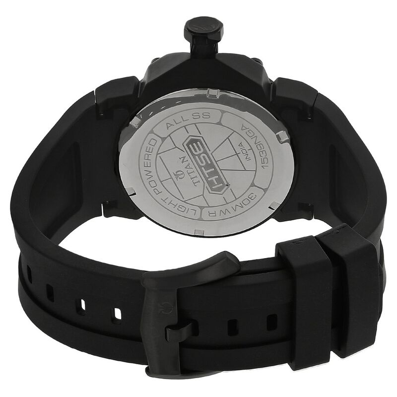 Titan Quartz Analog Solar Black Dial Plastic Strap Watch for Men - image number 3
