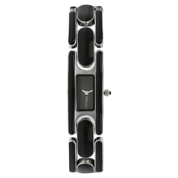Titan Quartz Analog Black Dial Metal Strap Watch for Women - image number 0