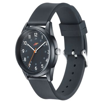 Sonata SF Field watch Quartz Analog Black Dial Black Silicone Strap Watch For Men