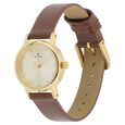Titan Quartz Analog Champagne Dial Leather Strap Watch for Women - image number 1