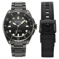 Titan Zero Hour Professional Diver's 500m Limited Edition Automatic Analog with Black Dial Black Titanium & Black FKM Strap Watch for Men - image number 0