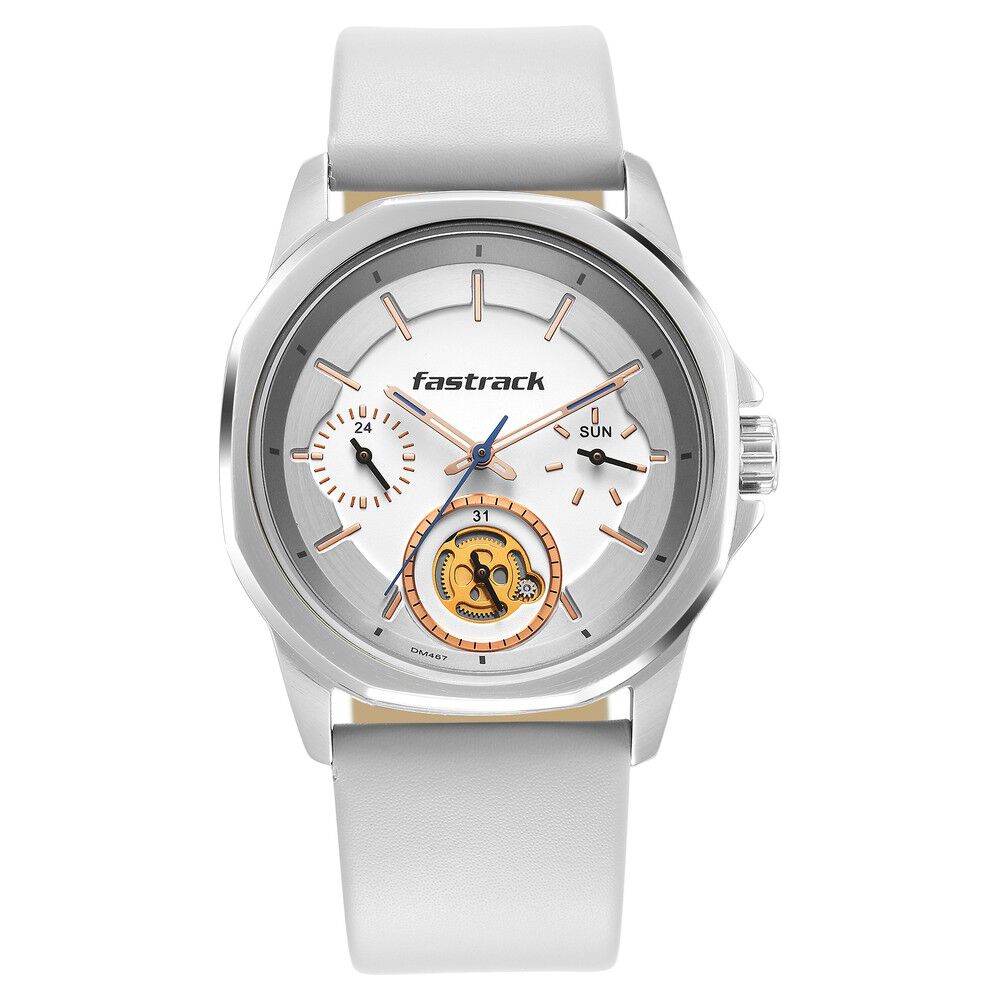 Fastrack white hotsell dial analog watch