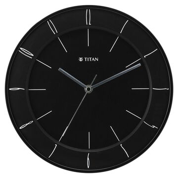 Contemporary Black Wall Clock with Domed Glass - 27 cm x 27 cm (Small)
