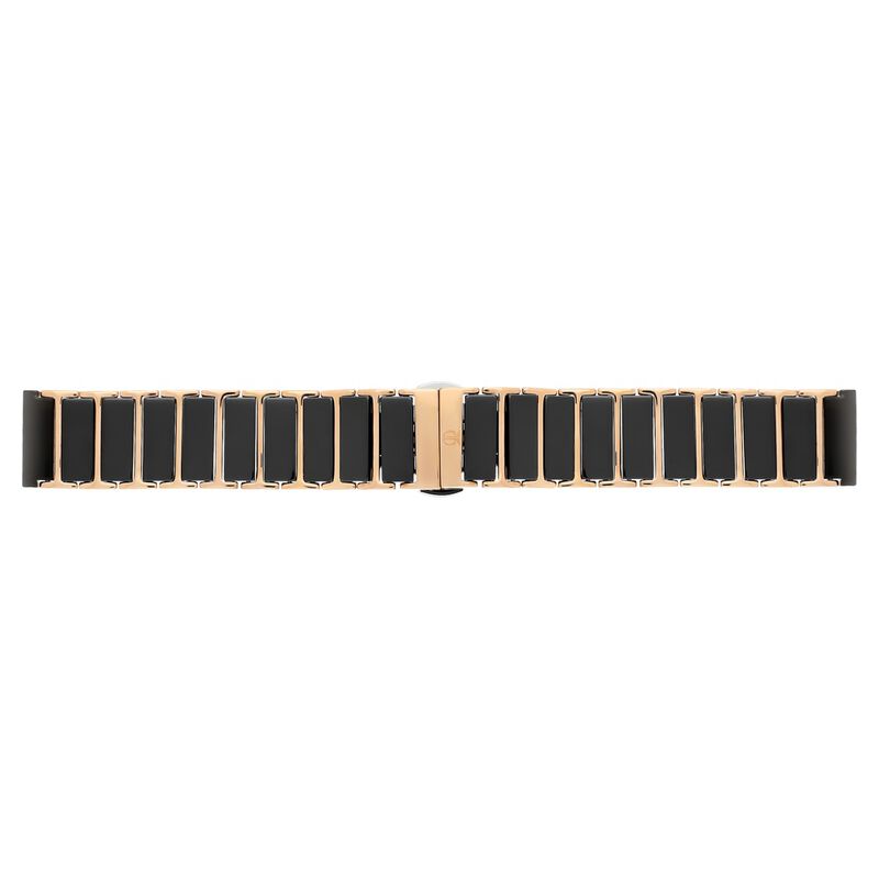 20 mm Black & Rose Gold Ceramic & Metal Strap for Men