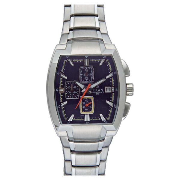 Titan Quartz Chronograph Black Dial Watch for Men - image number 0