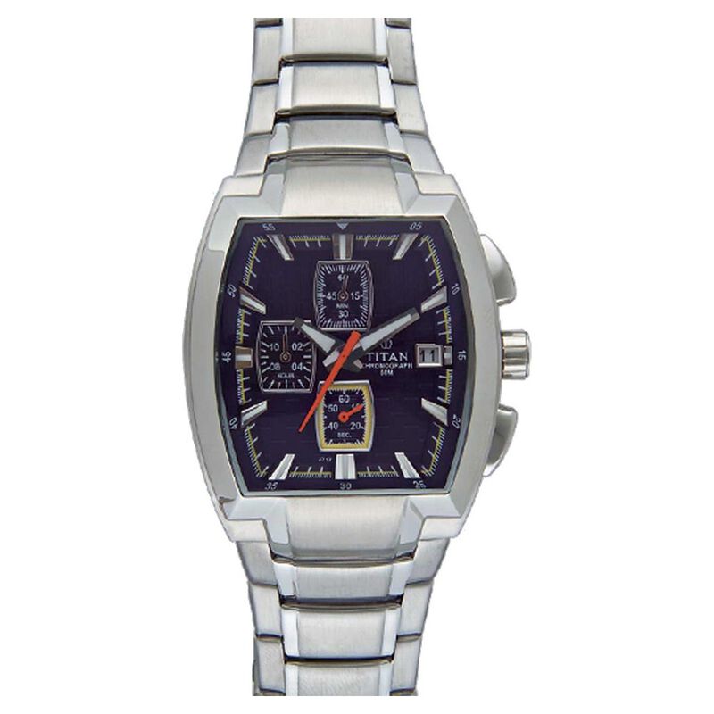 Titan Quartz Chronograph Black Dial Watch for Men