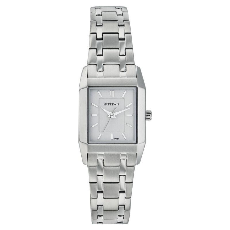 Titan Quartz Analog White Dial Watch for Women