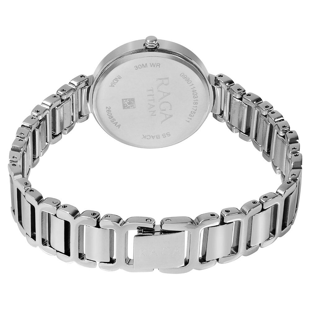 Buy Online Titan Raga Viva White Dial Analog Metal Strap watch for