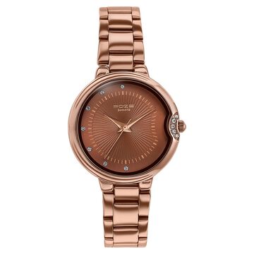 Poze By Sonata Quartz Analog Brown Dial Brown Metal Strap Watch For Women