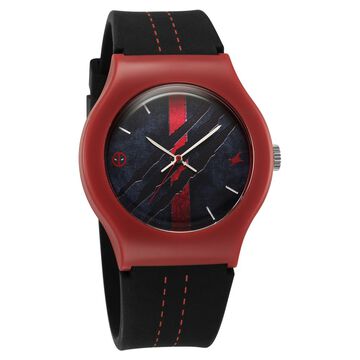 Fastrack Deadpool Wolverine Quartz Analog Dial With Black Silicone Strap Watch For Unisex
