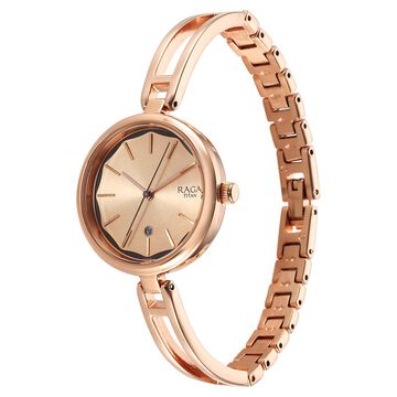 Titan Raga Viva White Dial Analog with Date Metal Strap watch for Women