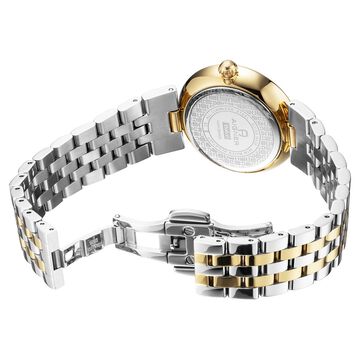 Aigner Quartz Analog White Dial Two Toned Stainless Steel Strap Watch For Women
