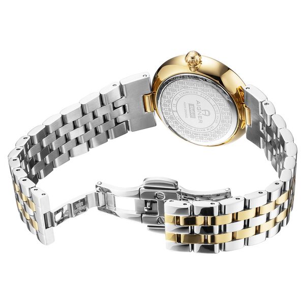 Aigner Quartz Analog White Dial Two Toned Stainless Steel Strap Watch For Women - image number 2