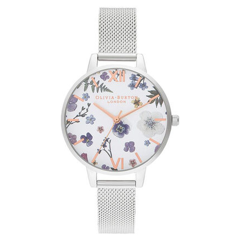 Olivia Burton Quartz Analog White Dial Stainless Steel Strap Watch for Women