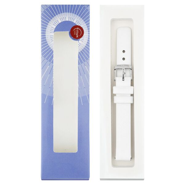 10 mm White Genuine Leather Strap for Women - image number 5