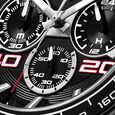 Ducati Quartz Chronograph Black Dial White Silicone Strap Watch For Men - image number 3