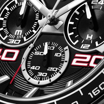 Ducati Quartz Chronograph Black Dial White Silicone Strap Watch For Men