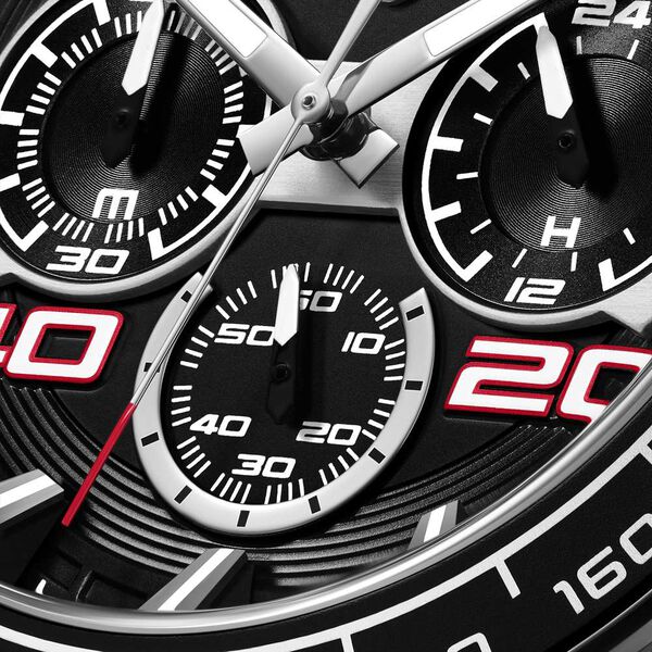 Ducati Quartz Chronograph Black Dial White Silicone Strap Watch For Men - image number 3