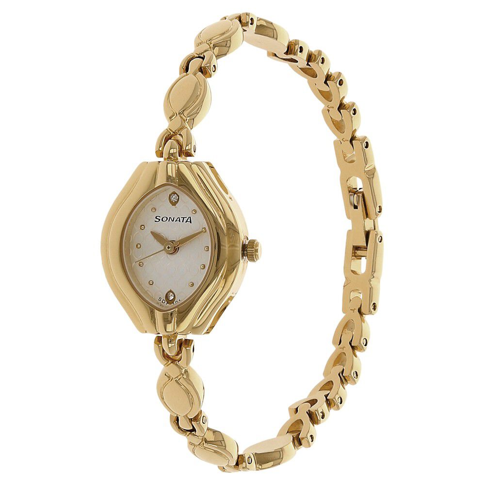 Sonata Wedding Silver Dial Women Watch With Metal Strap