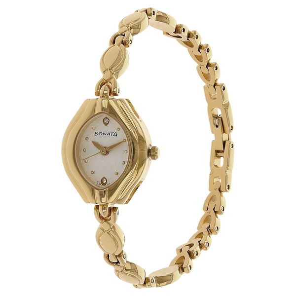 Sonata Wedding Silver Dial Women Watch With Metal Strap - image number 1