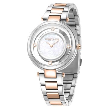 Kenneth Cole Quartz Analog White dial Stainless Steel Strap Watch for Women
