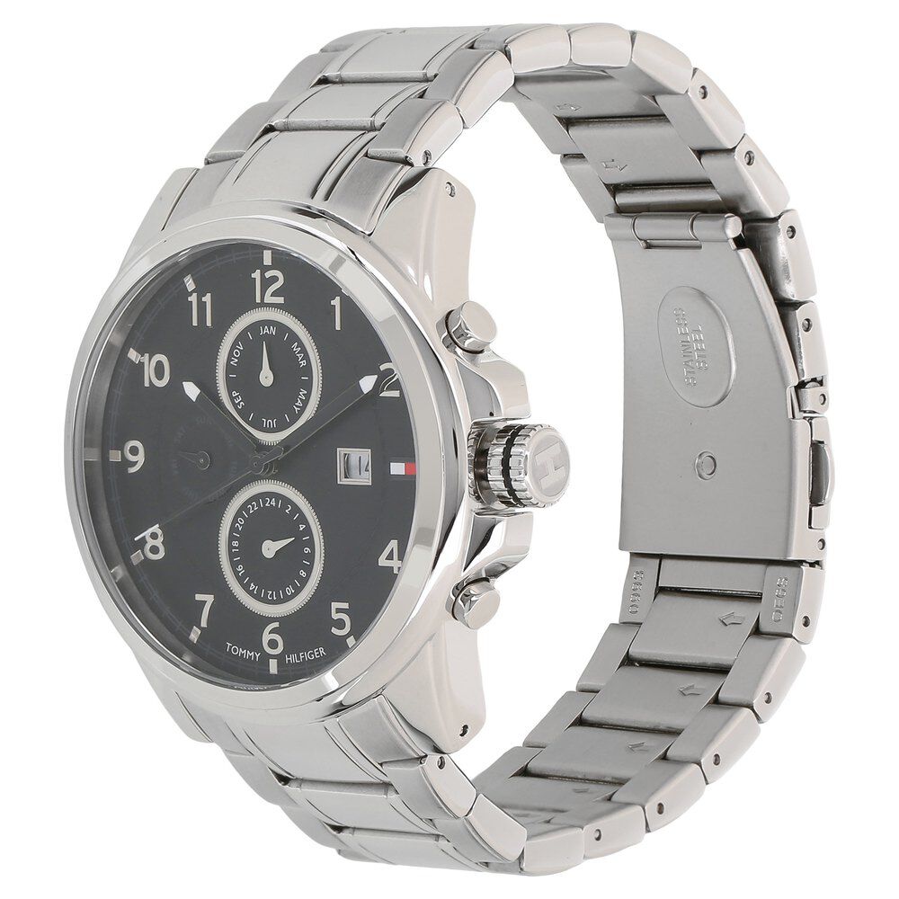 Tommy Hilfiger Quartz Analog Black Dial Stainless Steel Strap Watch for Men