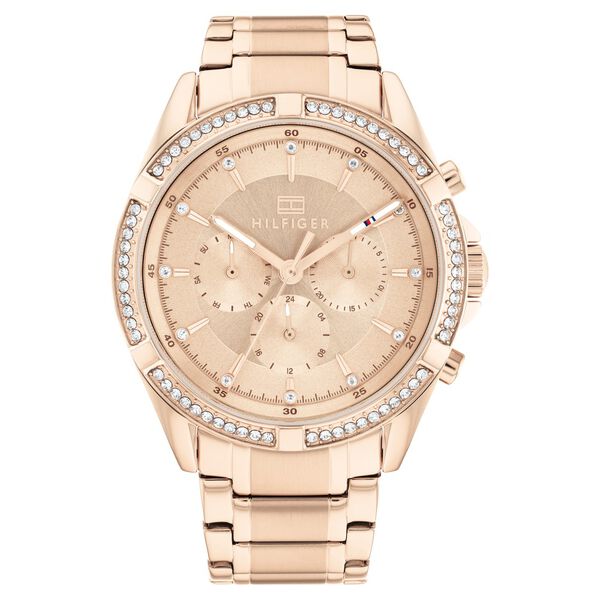 Tommy Hilfiger Quartz Analog Golden Dial Stainless Steel Strap Watch for Women - image number 0
