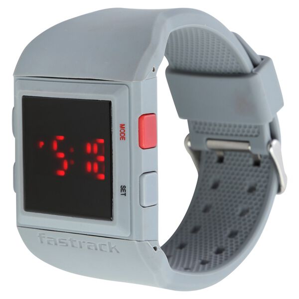 Fastrack Digital Black Dial Silicone Strap Watch for Guys - image number 1