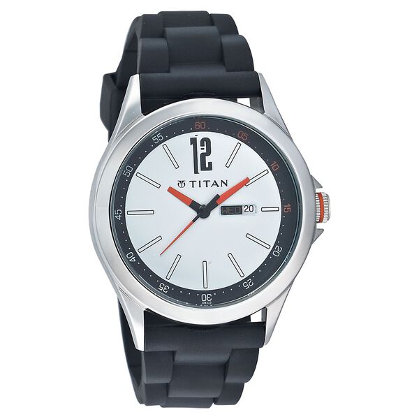 Titan Quartz Analog with Day and Date Silver Dial Watch for Men - image number 0