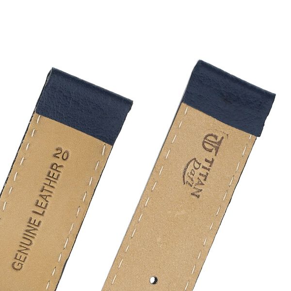 20 mm Blue Genuine Leather Straps for Men - image number 4