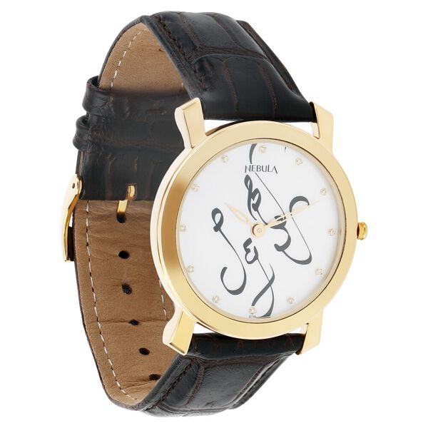 Titan Nebula Calligraphy Quartz Analog 18 Karat Solid Gold Watch for Men - image number 1