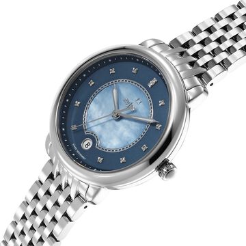Xylys Quartz Analog Blue Dial Silver Stainless Steel Strap Watch For Women