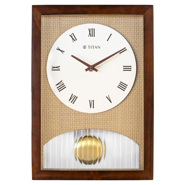 Titan Wooden Pendulum Clock - Premium Decor Box Pendulum Wooden Wall Contemporary look Clock - 37 cm x 25.5 cm (Medium) - image number 1