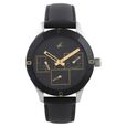 Fastrack Monochrome Quartz Multifunction Black Dial Leather Strap Watch for Girls - image number 0