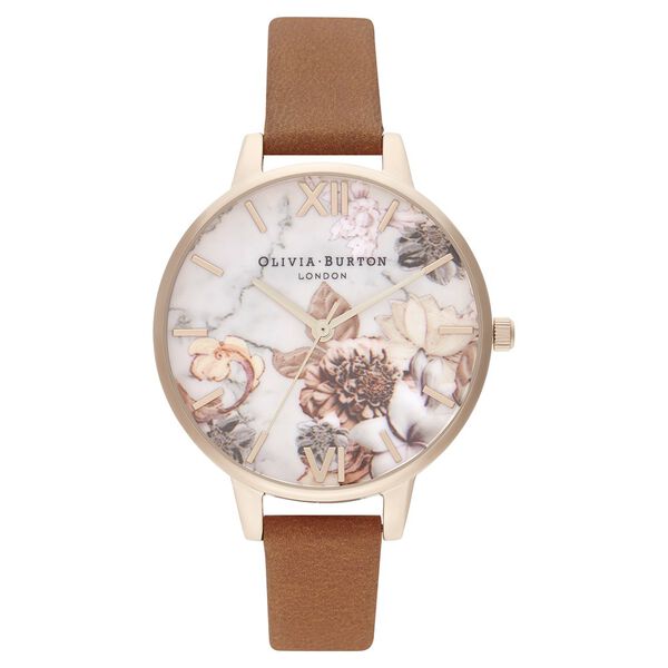 Olivia Burton Quartz Analog White Dial Leather Strap Watch for Women - image number 0
