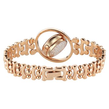 Titan Raga Glimmers Quartz Analog Mother of Pearl Dial Rose Gold Metal Strap Watch For Women