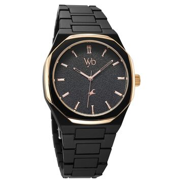 Fastrack Vyb Hustler By Fastrack Quartz Analog Black Dial Black Metal Strap Watch For Guys