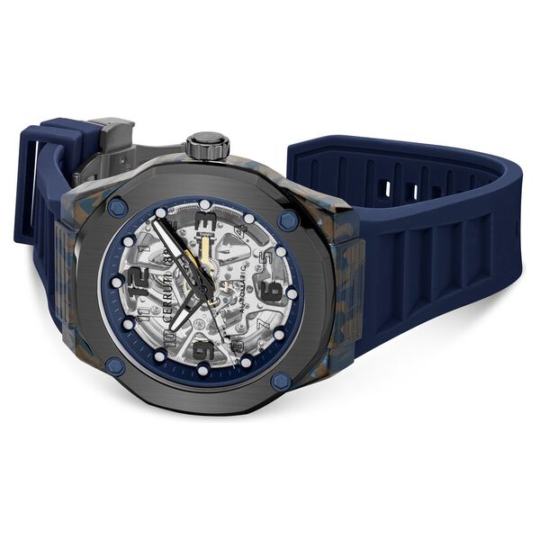 Cerruti 1881 Blue Dial Silicone Strap Watch for Men - image number 3